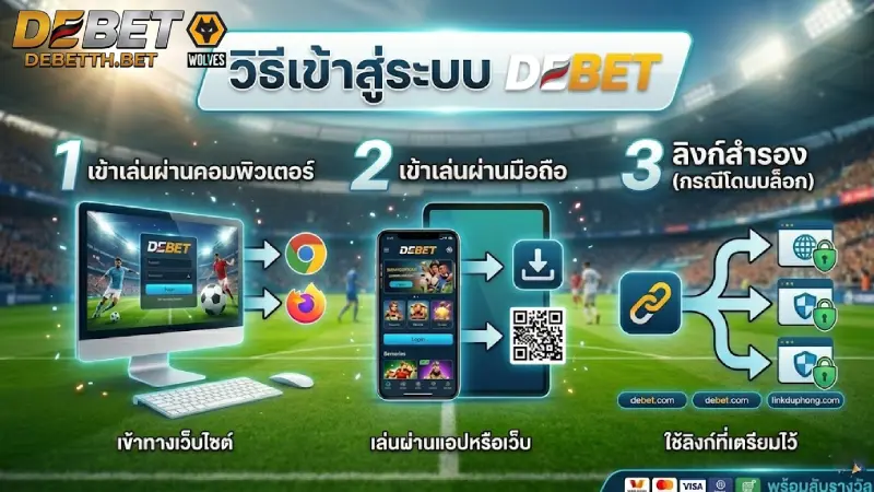 ช่องทางการ เข้าสู่ระบบ DEBET ที่สะดวกที่สุดในปี 2026