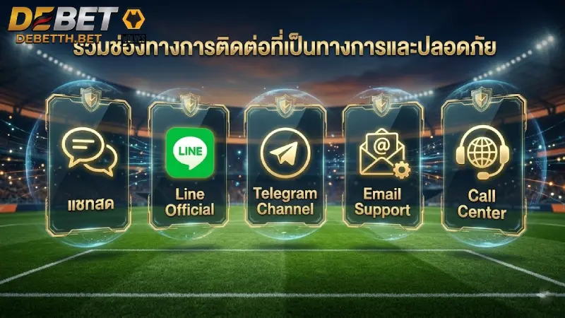 รวมช่องทางการติดต่อที่เป็นทางการและปลอดภัย