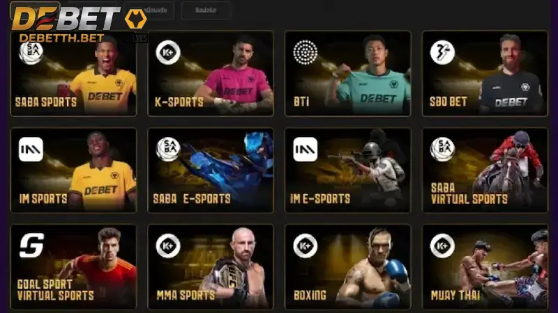 รวมทางเข้าสลับหน้าเดิมพันกีฬาที่ DEBET
