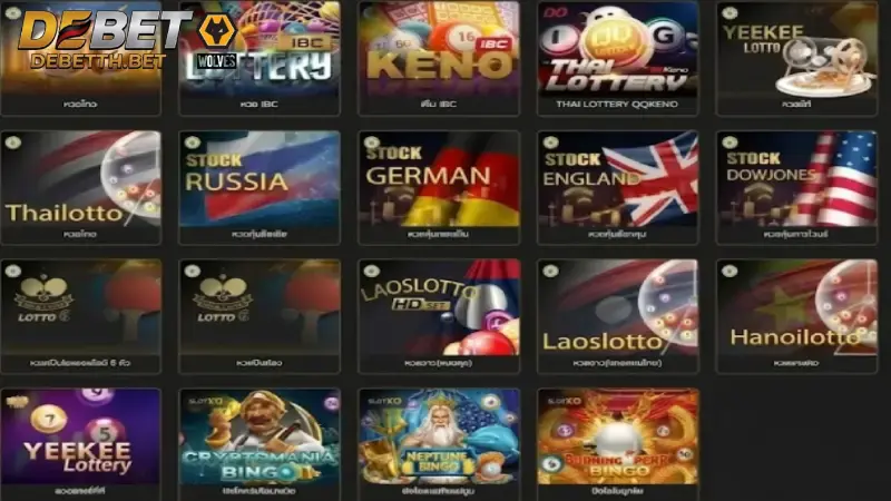 รวมประเภทหวยยอดนิยมที่มีให้บริการที่ DEBET