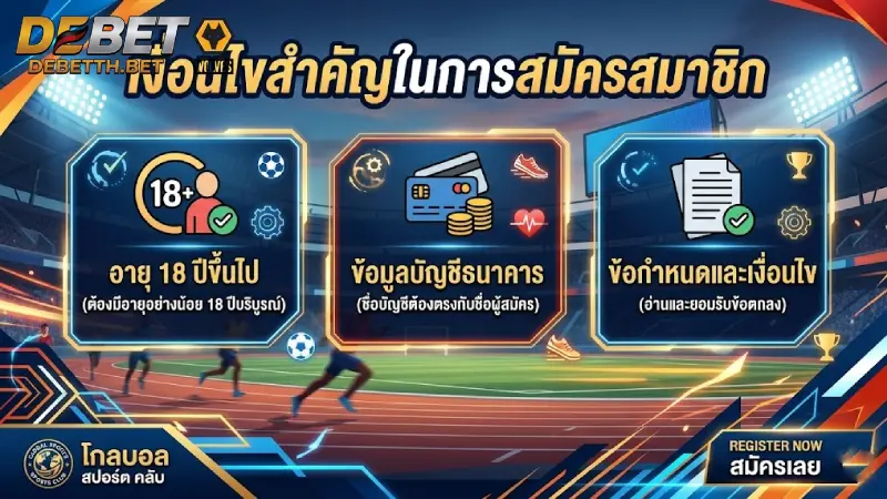 เงื่อนไขสำคัญในการลงทะเบียนสมาชิกอย่างเป็นทางการ 