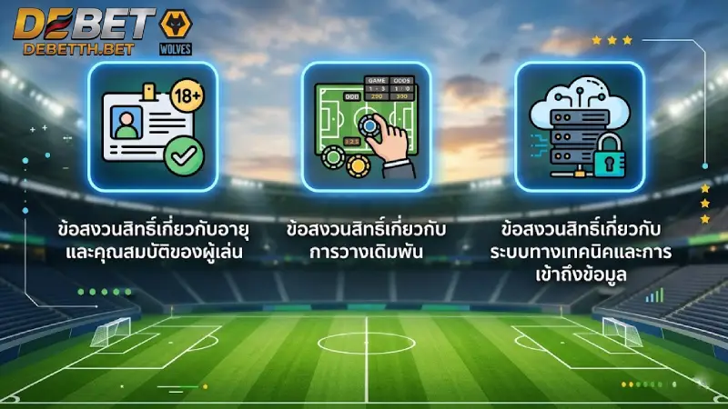 รายละเอียดข้อสงวนสิทธิ์ DEBET ในด้านต่างๆ